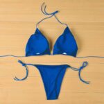 Women's bikini with removable chest pad